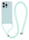 Apple iPhone 15 Pro Max Hoesje met Koord en Camera Bescherming Back Cover Mint afbeelding 1