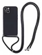 Apple iPhone 13 Hoesje met Koord en Camera Bescherming Back Cover Zwart afbeelding 1