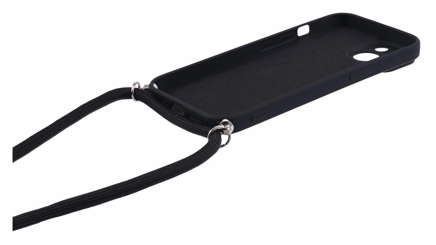 Apple iPhone 13 Hoesje met Koord en Camera Bescherming Back Cover Zwart afbeelding 8