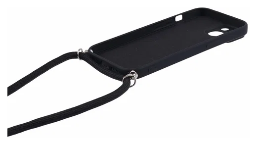 Apple iPhone 13 Hoesje met Koord en Camera Bescherming Back Cover Zwart afbeelding 8