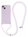 Apple iPhone 13 Hoesje met Koord en Camera Bescherming Back Cover Paars