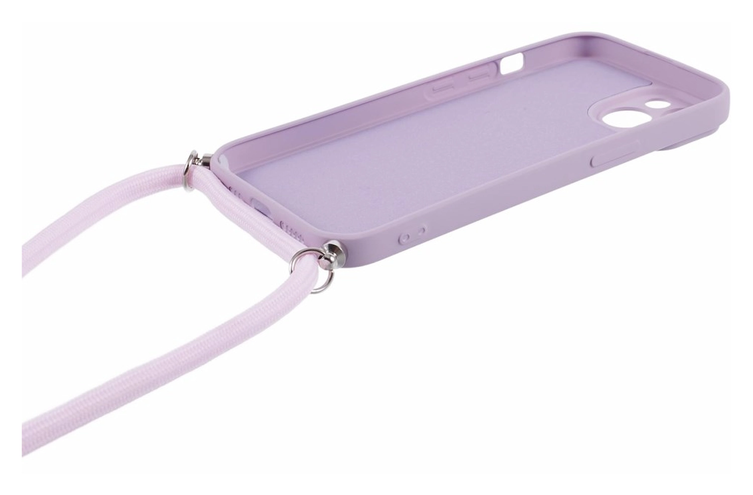 Apple iPhone 13 Hoesje met Koord en Camera Bescherming Back Cover Paars afbeelding 8