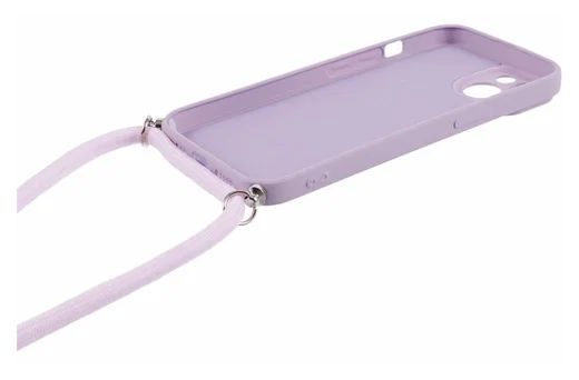 Apple iPhone 13 Hoesje met Koord en Camera Bescherming Back Cover Paars afbeelding 8