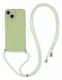 Apple iPhone 13 Hoesje met Koord en Camera Bescherming Back Cover Matcha Groen