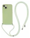 Apple iPhone 13 Hoesje met Koord en Camera Bescherming Back Cover Matcha Groen