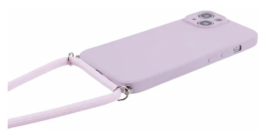 Apple iPhone 14 Hoesje met Koord en Camera Bescherming Back Cover Paars afbeelding 7