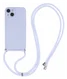 Apple iPhone 14 Hoesje met Koord en Camera Bescherming Back Cover Lichtpaars