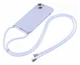 Apple iPhone 14 Hoesje met Koord en Camera Bescherming Back Cover Lichtpaars afbeelding 6