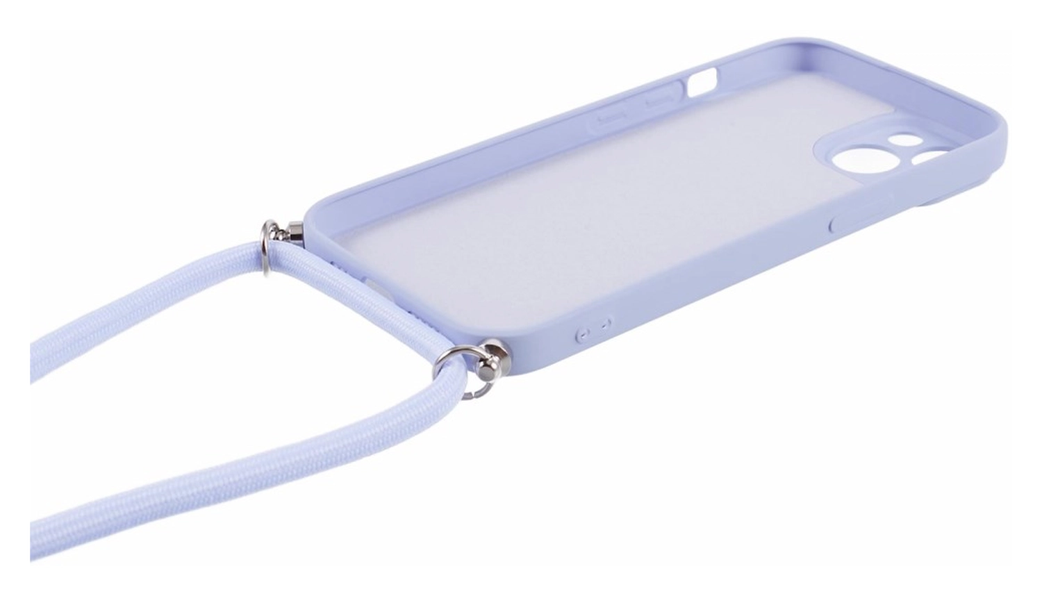 Apple iPhone 14 Hoesje met Koord en Camera Bescherming Back Cover Lichtpaars afbeelding 8