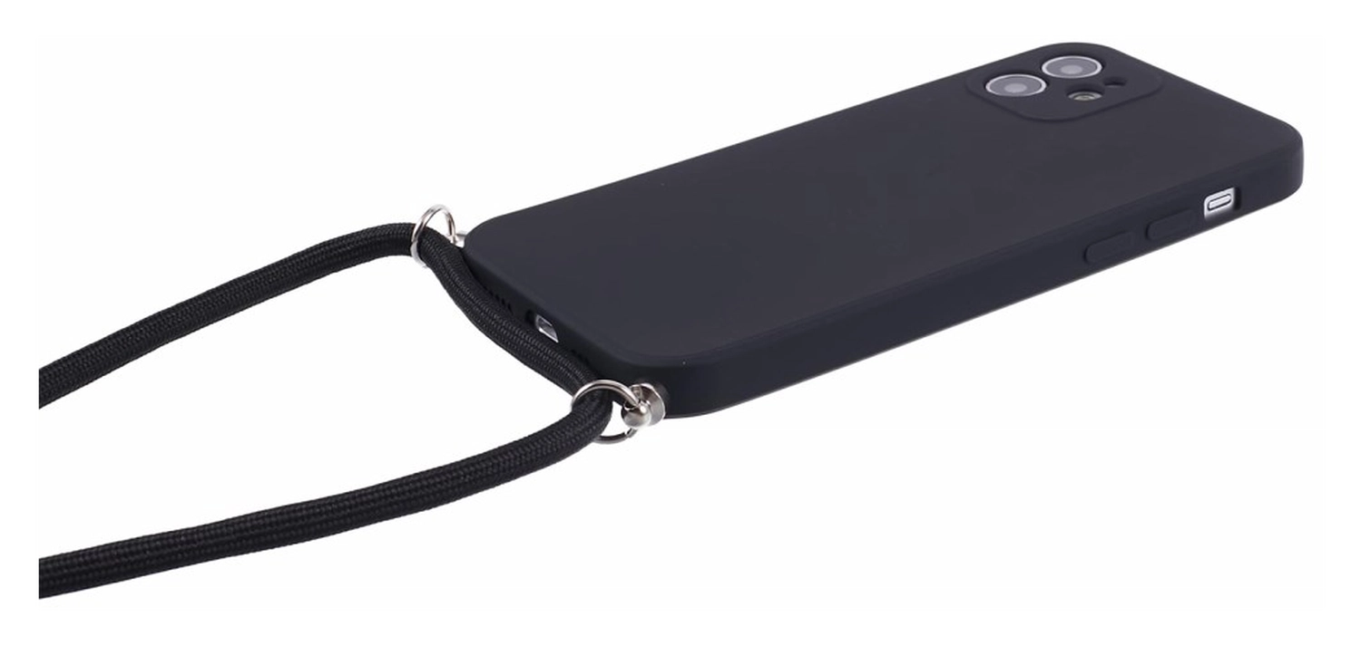 Apple iPhone 11 Hoesje met Koord en Camera Bescherming Back Cover Zwart afbeelding 7