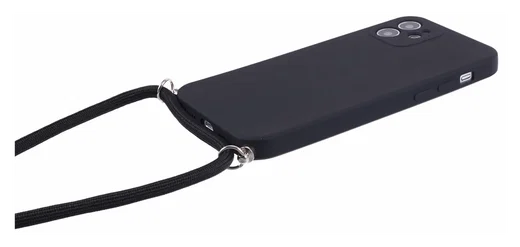 Apple iPhone 11 Hoesje met Koord en Camera Bescherming Back Cover Zwart afbeelding 7
