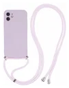 Apple iPhone 11 Hoesje met Koord en Camera Bescherming Back Cover Paars