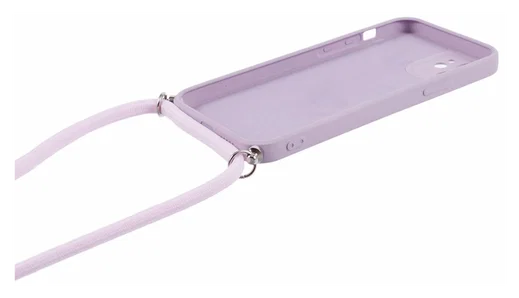 Apple iPhone 11 Hoesje met Koord en Camera Bescherming Back Cover Paars afbeelding 7