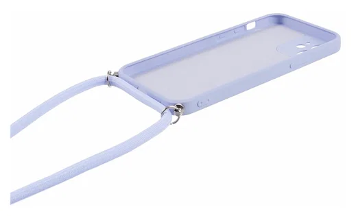 Apple iPhone 11 Hoesje met Koord en Camera Bescherming Back Cover Lichtpaars afbeelding 8