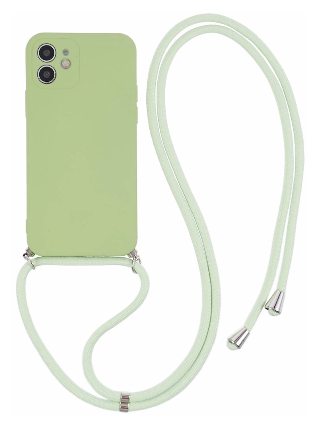 Apple iPhone 11 Hoesje met Koord en Camera Bescherming Back Cover Matcha Groen afbeelding 1