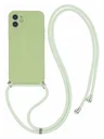 Apple iPhone 11 Hoesje met Koord en Camera Bescherming Back Cover Matcha Groen