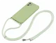 Apple iPhone 11 Hoesje met Koord en Camera Bescherming Back Cover Matcha Groen afbeelding 6