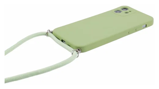 Apple iPhone 11 Hoesje met Koord en Camera Bescherming Back Cover Matcha Groen afbeelding 7