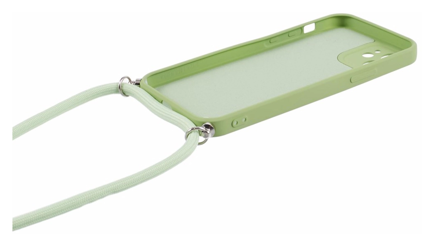 Apple iPhone 11 Hoesje met Koord en Camera Bescherming Back Cover Matcha Groen afbeelding 8