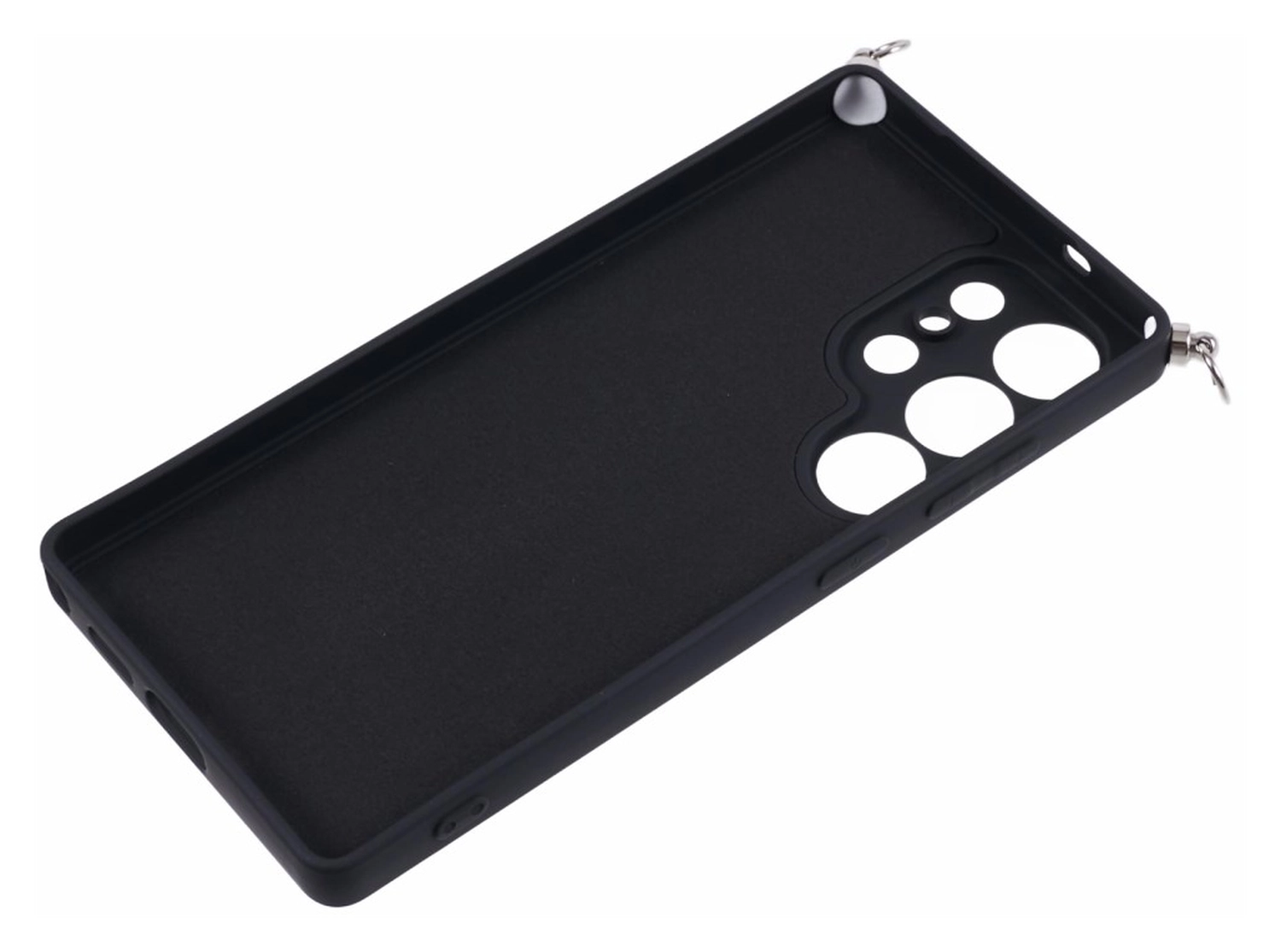 Samsung S25 Ultra Hoesje met Koord en Camera Bescherming Back Cover Zwart afbeelding 9