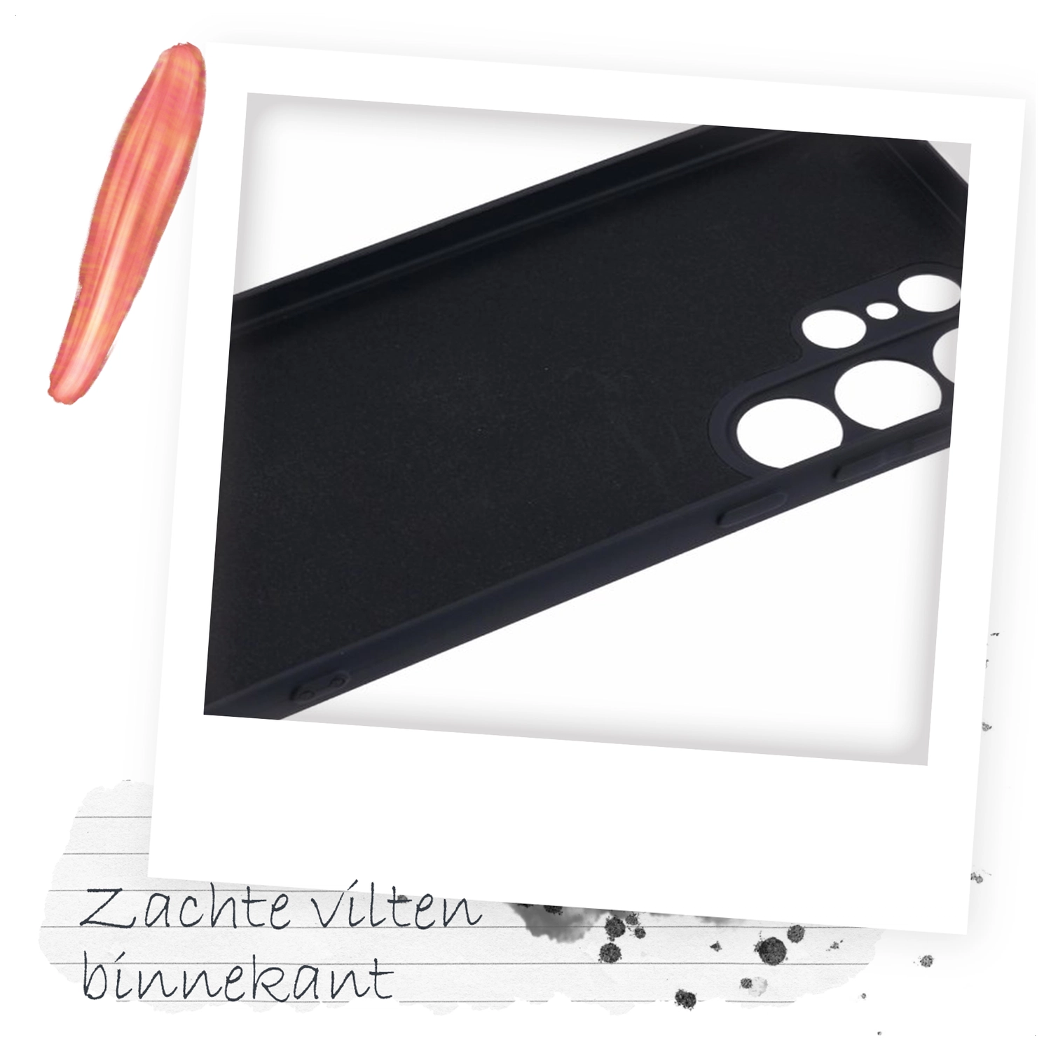 Samsung S25 Ultra Hoesje met Koord en Camera Bescherming Back Cover Zwart afbeelding 4