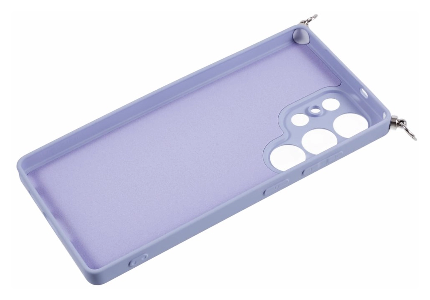 Samsung S25 Ultra Hoesje met Koord en Camera Bescherming Back Cover Lichtpaars afbeelding 9