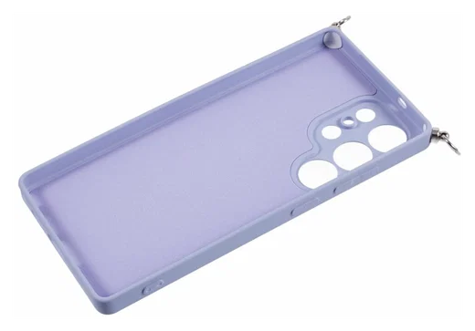 Samsung S25 Ultra Hoesje met Koord en Camera Bescherming Back Cover Lichtpaars afbeelding 9