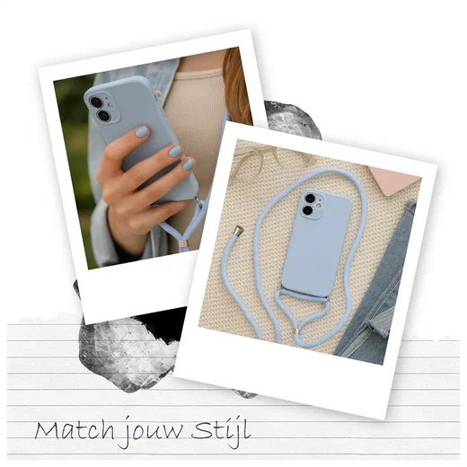 Samsung S25 Ultra Hoesje met Koord en Camera Bescherming Back Cover Lichtpaars afbeelding 4