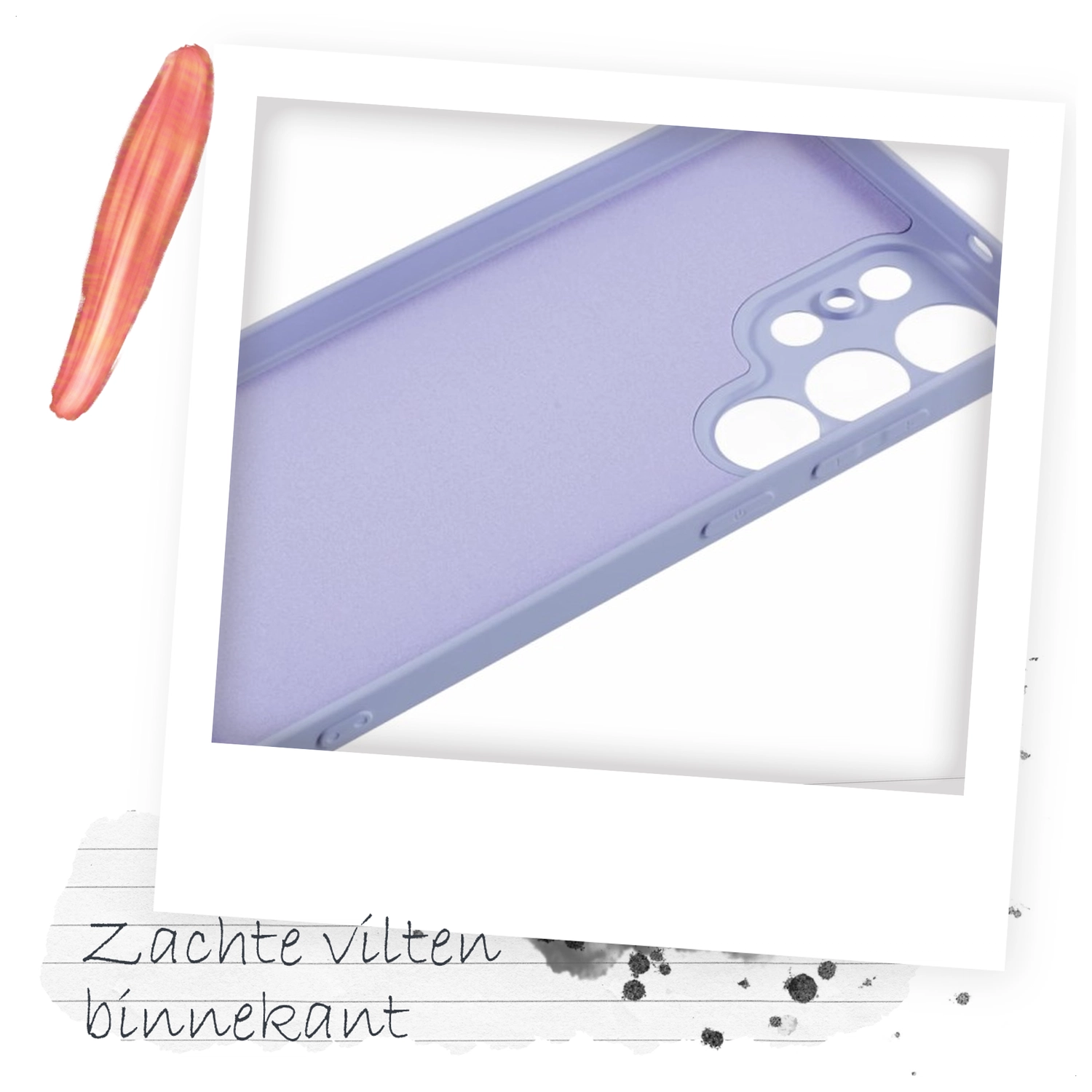 Samsung S25 Ultra Hoesje met Koord en Camera Bescherming Back Cover Lichtpaars afbeelding 5