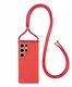 Samsung S25 Ultra Hoesje met Koord en Camera Bescherming Back Cover Rood afbeelding 1