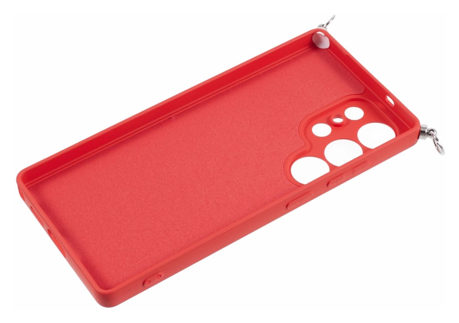 Samsung S25 Ultra Hoesje met Koord en Camera Bescherming Back Cover Rood afbeelding 9