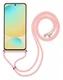 Samsung Galaxy S25 Hoesje met Koord en Camera Bescherming Back Cover Roze afbeelding 9