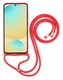 Samsung Galaxy S25 Hoesje met Koord en Camera Bescherming Back Cover Rood afbeelding 6