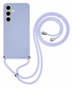 Samsung S25 Plus Hoesje met Koord en Camera Bescherming Back Cover Lichtpaars