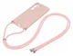 Samsung S24 Hoesje met Koord en Camera Bescherming Back Cover Roze afbeelding 7