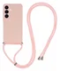 Samsung S24 Hoesje met Koord en Camera Bescherming Back Cover Roze afbeelding 1