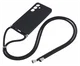 Samsung S24 Hoesje met Koord en Camera Bescherming Back Cover Zwart afbeelding 6
