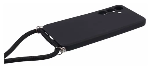 Samsung S24 Hoesje met Koord en Camera Bescherming Back Cover Zwart afbeelding 7