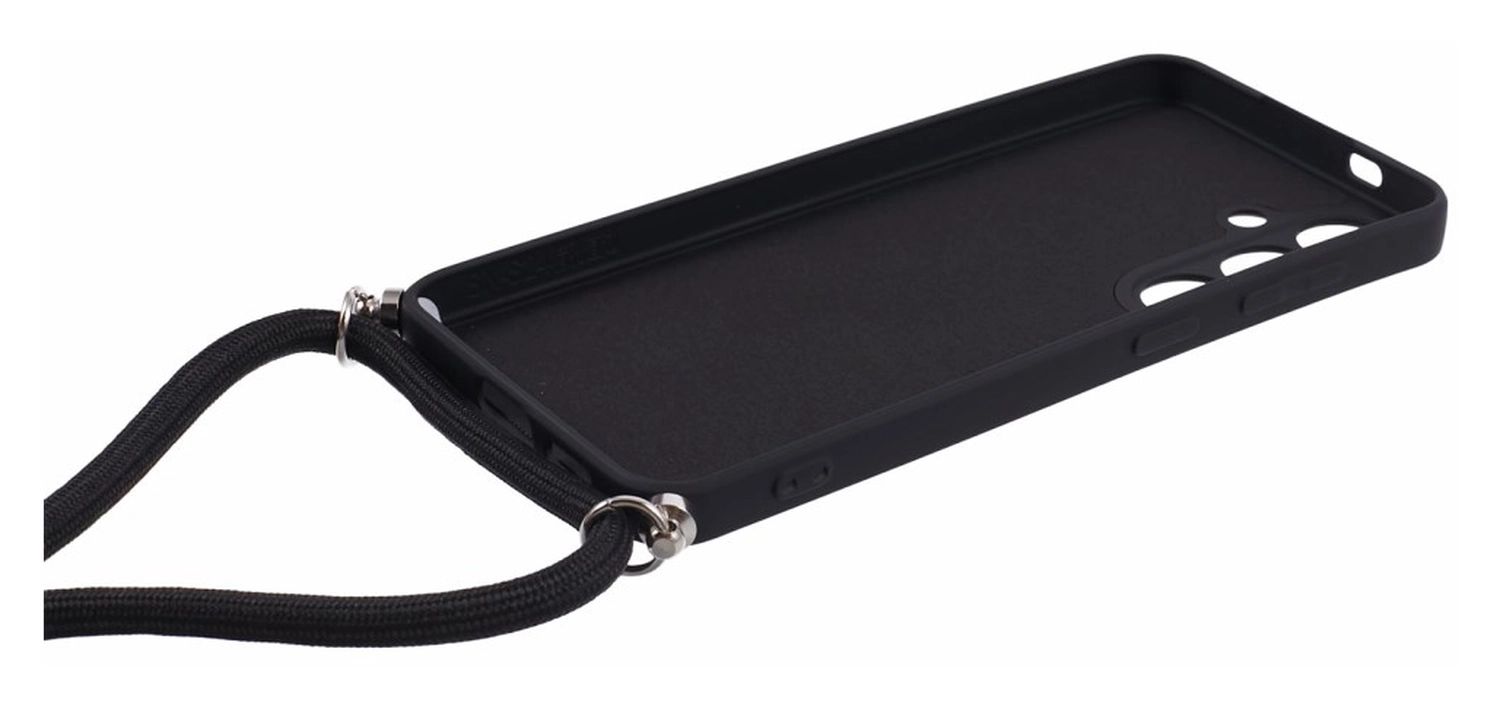 Samsung S24 Hoesje met Koord en Camera Bescherming Back Cover Zwart afbeelding 8