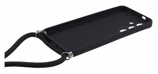 Samsung S24 Hoesje met Koord en Camera Bescherming Back Cover Zwart afbeelding 8