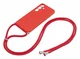 Samsung S24 Hoesje met Koord en Camera Bescherming Back Cover Rood afbeelding 6
