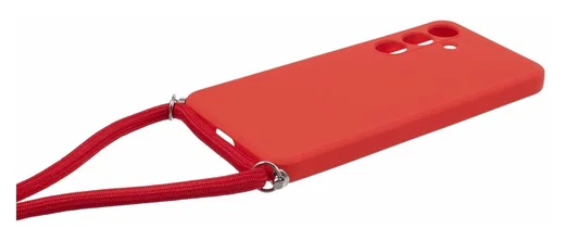 Samsung S24 Hoesje met Koord en Camera Bescherming Back Cover Rood afbeelding 7