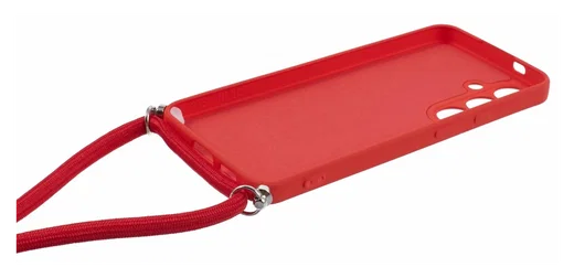 Samsung S24 Hoesje met Koord en Camera Bescherming Back Cover Rood afbeelding 8