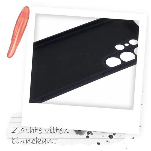 Samsung S24 Ultra Hoesje met Koord en Camera Bescherming Back Cover Zwart afbeelding 5