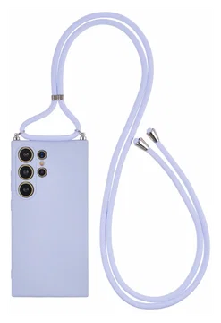 Samsung S24 Ultra Hoesje met Koord en Camera Bescherming Back Cover Lichtpaars