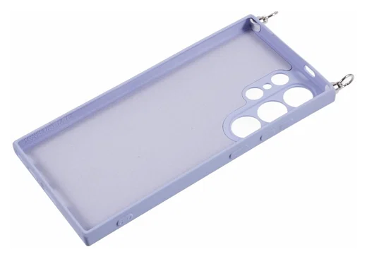 Samsung S24 Ultra Hoesje met Koord en Camera Bescherming Back Cover Lichtpaars afbeelding 9