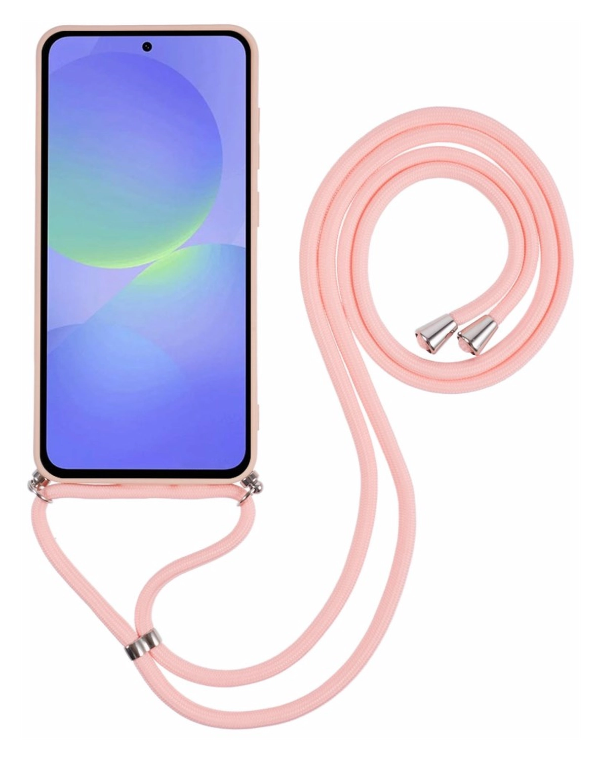 Samsung Galaxy A56 Hoesje met Koord en Camera Bescherming Back Cover Roze afbeelding 6