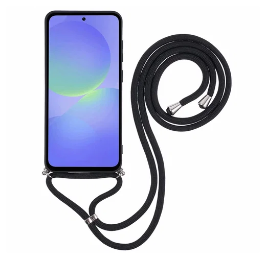 Samsung Galaxy A56 Hoesje met Koord en Camera Bescherming Back Cover Zwart afbeelding 6