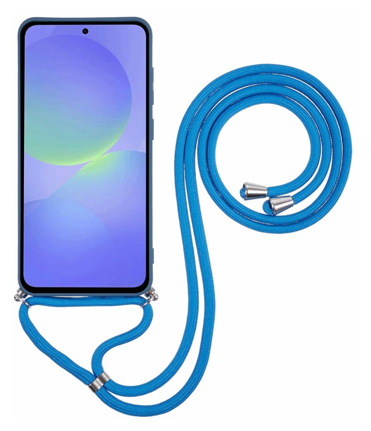 Samsung Galaxy A56 Hoesje met Koord en Camera Bescherming Back Cover Blauw afbeelding 5