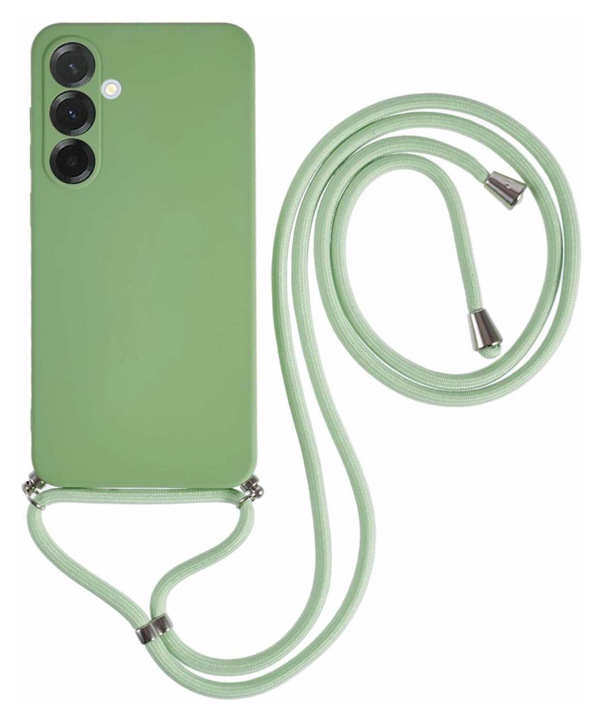 Samsung Galaxy A56 Hoesje met Koord en Camera Bescherming Back Cover Matcha afbeelding 1
